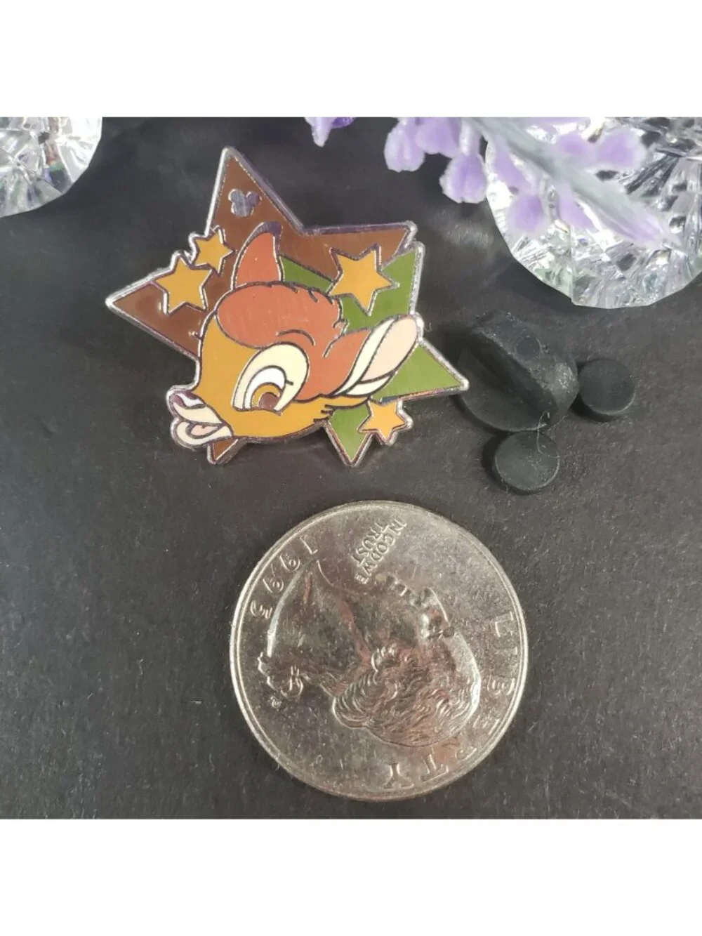 Disney Bambi Deer Trading Pin Hidden Mickey Star Badge Lapel Pin Brooch Jewery